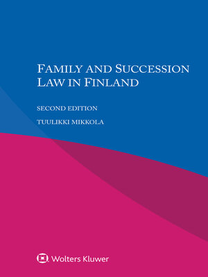 cover image of Family and Succession Law in Finland
